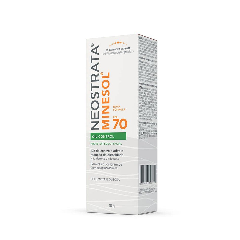 Neostrata Minesol Protetor Solar Facial Oil Control Sem Cor FPS 70,40g