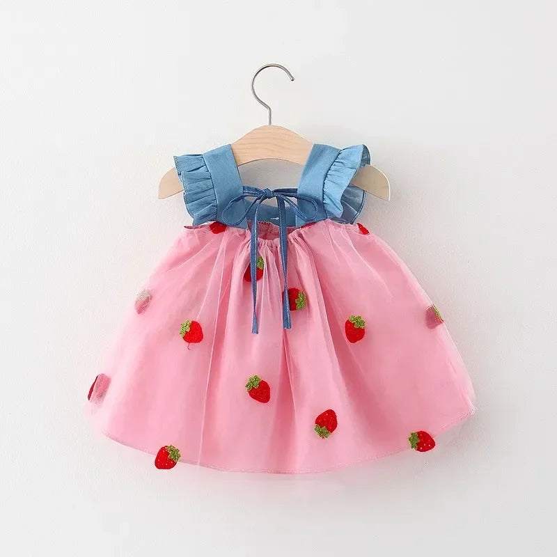 Vestido Infantil fofo moranguinhos