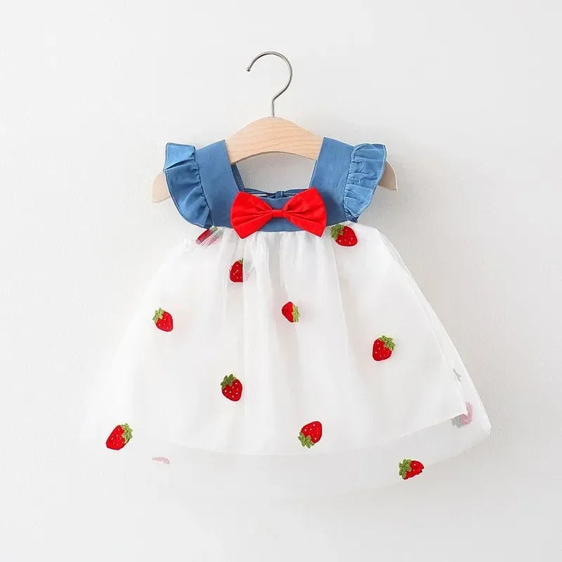 Vestido Infantil fofo moranguinhos